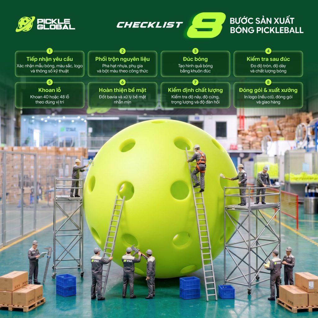 Quy trình sản xuất bóng pickleball của Pickle Global